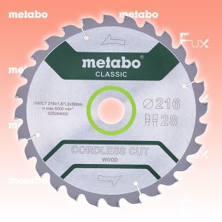 Metabo Kreissägeblatt 216 mm classic