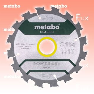 Metabo Kreissägeblatt 165 mm Power Cut WOOD Classic