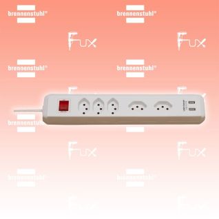Brennenstuhl cleverLINE 5fach mit 2 USB-Ladebuchsen