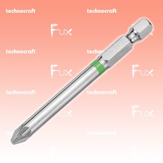 Technocraft PZ3 Pozidriv-Bits mit Farbring grün, 75 mm, 10 Stück