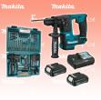 HR 166 DWAE 1 Bohrhammer mit 74 Zubehörteilen 12V