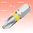PH3 Philips-Bits mit Farbring gelb, 25 mm, 10 Stück