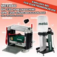 Metabo DH 330 Hobelmaschine & SPA 1200 W Späneabsauganlage