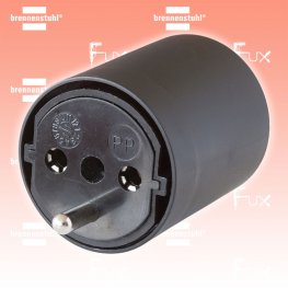 Fix-Adapter DE auf CH schwarz 230V 3-polig