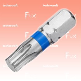T40 Torx-Bits mit Farbring blau, 25 mm, 10 Stück